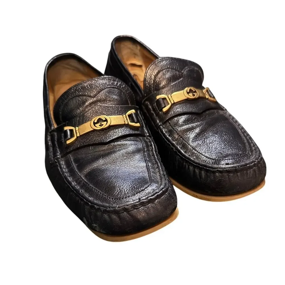 Gucci Interlocking GG Horsebit Tayma Moccasins Loafers Men's Sz. 13